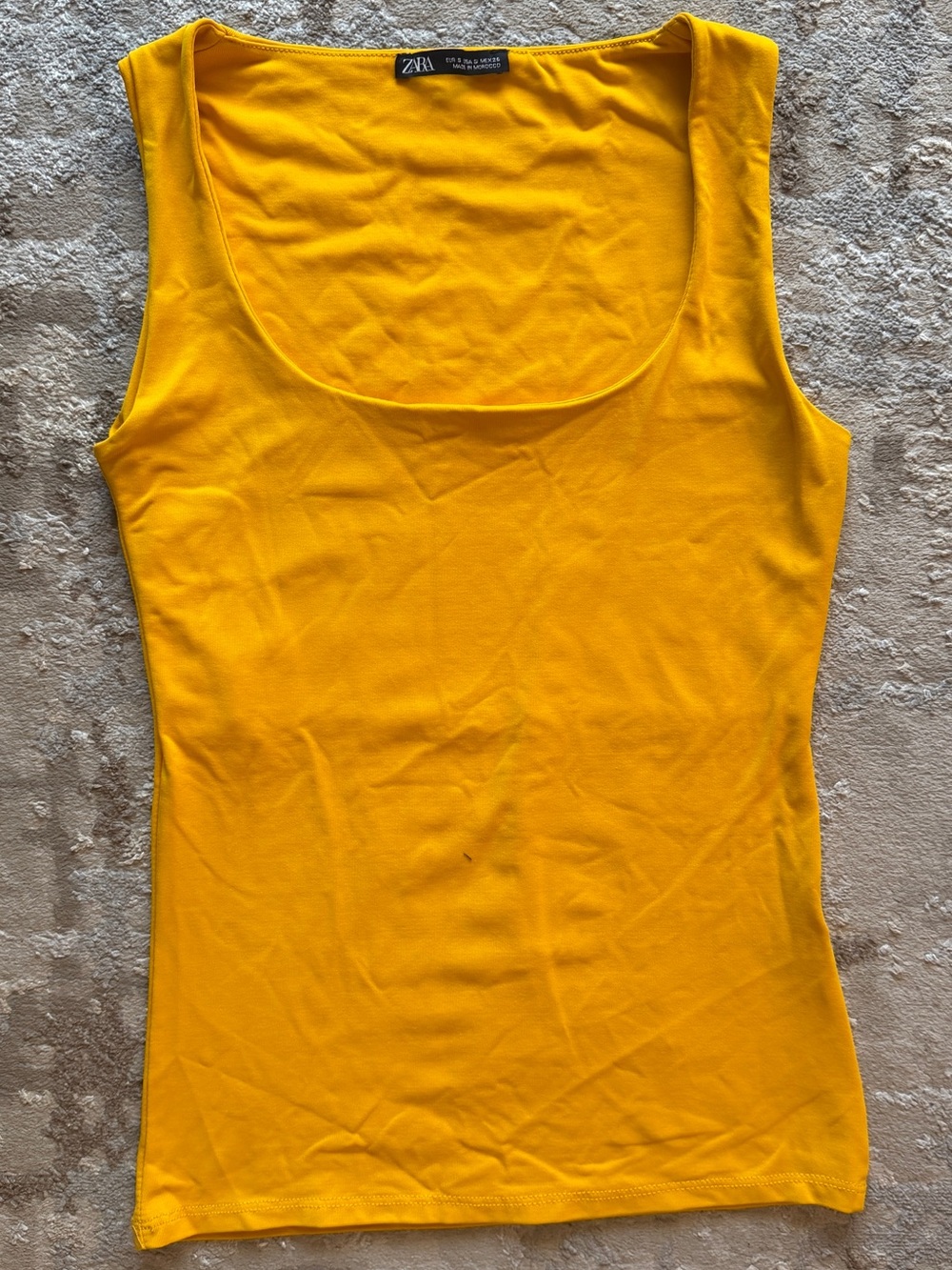 Zara Bright Yellow Scoop Tank